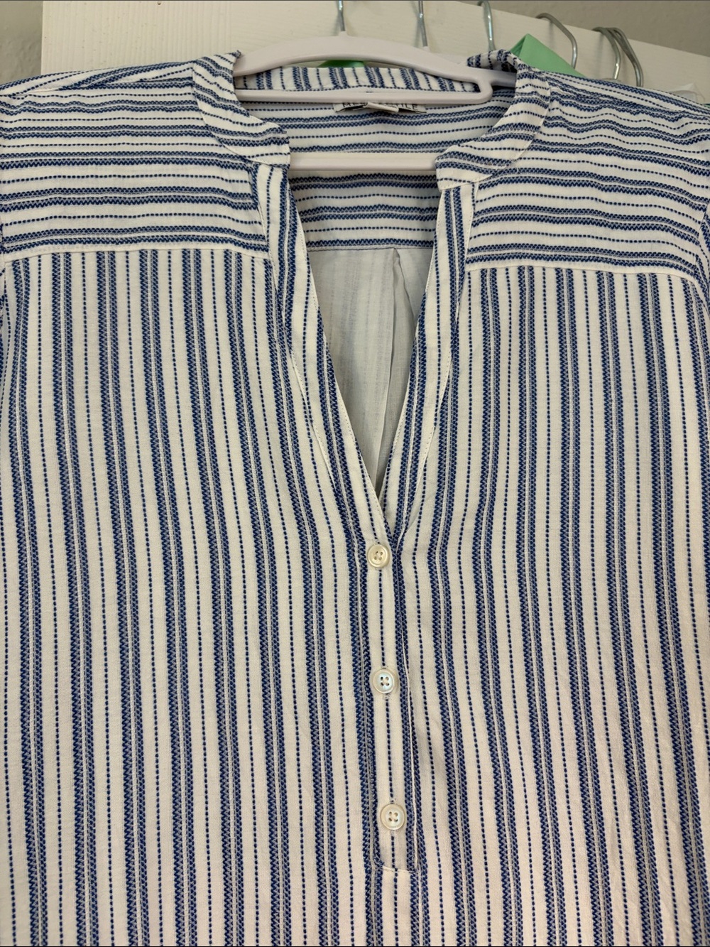 J. Crew Blue and White Striped Midi Shirt Dress - Picture 9 of 13